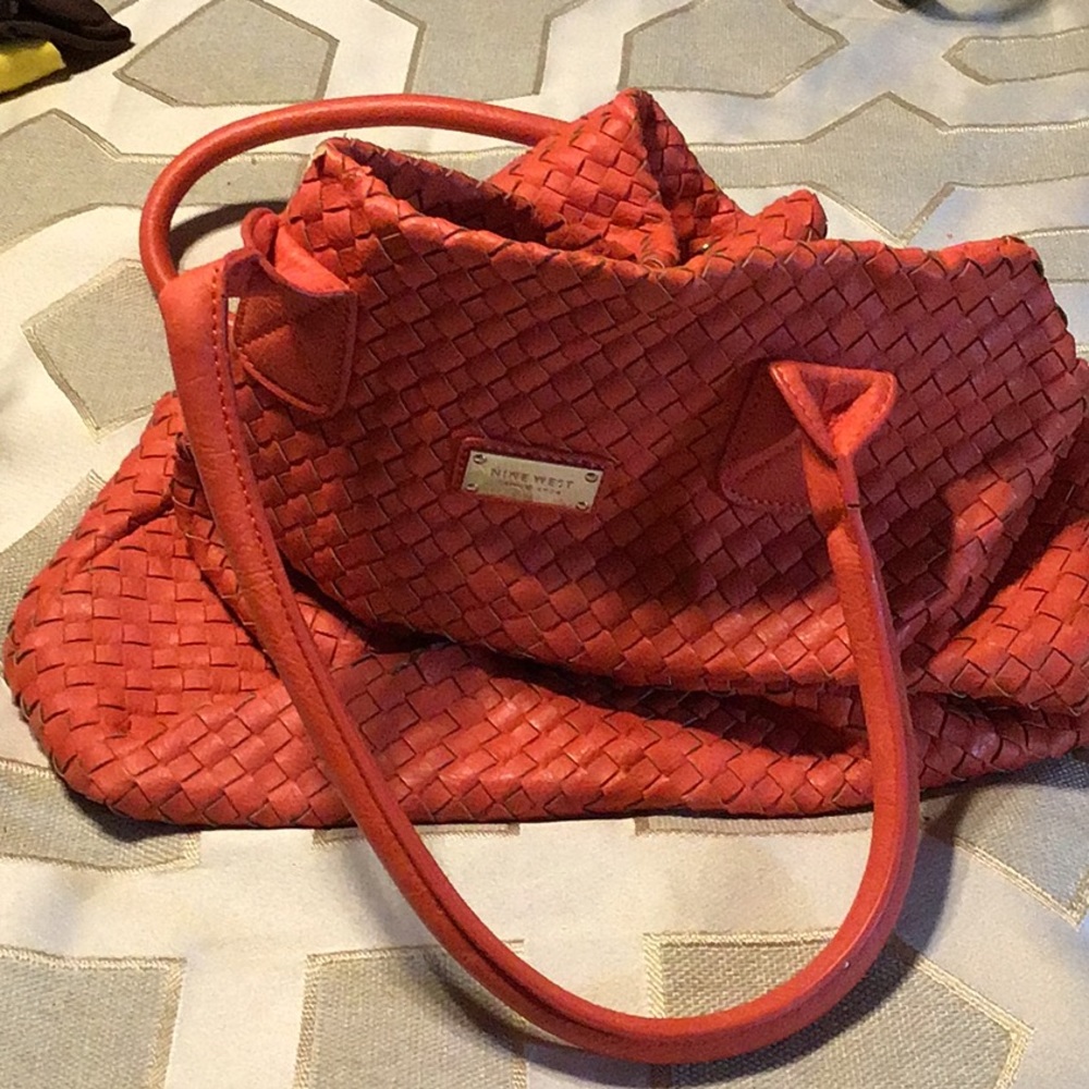 Large coral bag